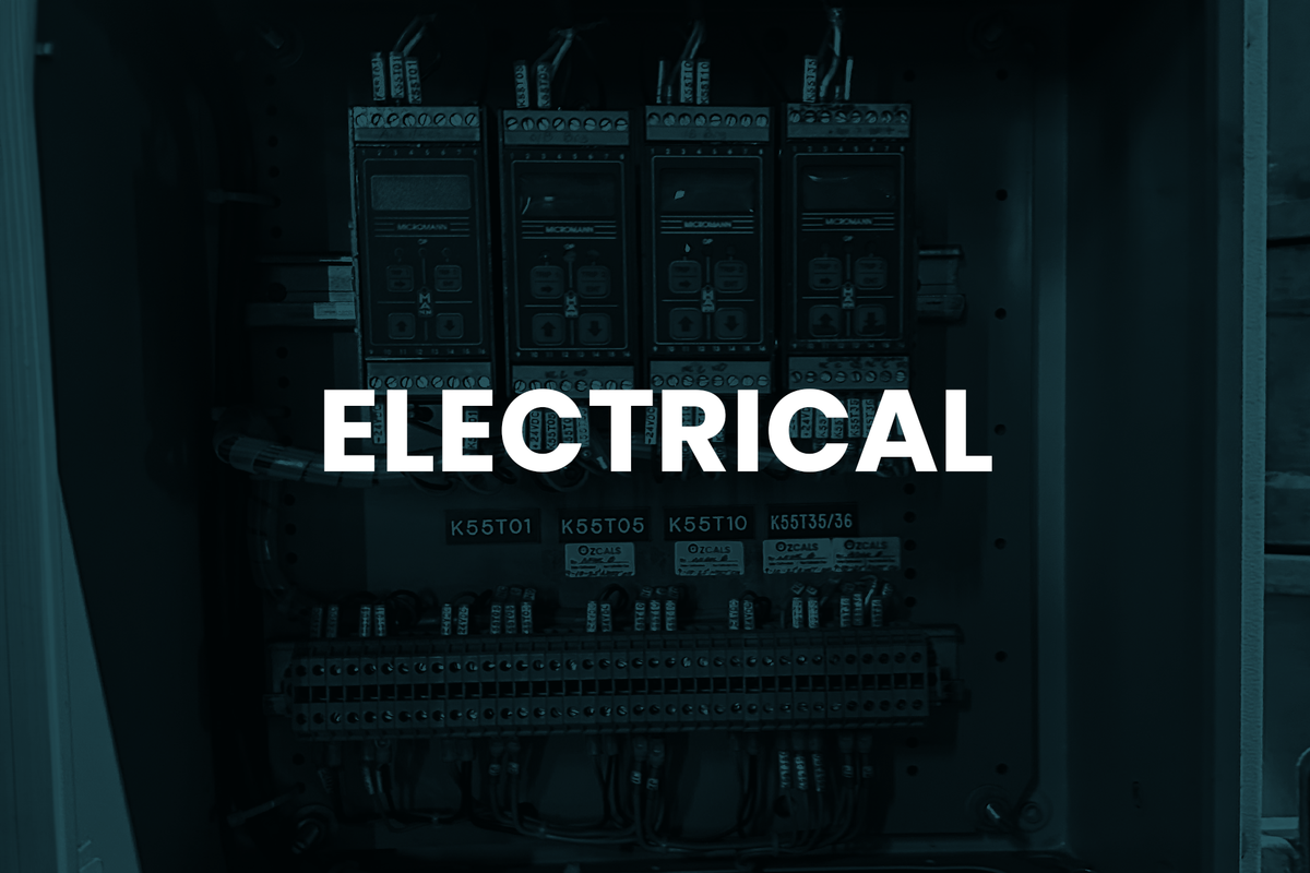 Electrical panel with 'ELECTRICAL' text overlay