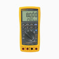 Digital multimeter with yellow casing on a white background